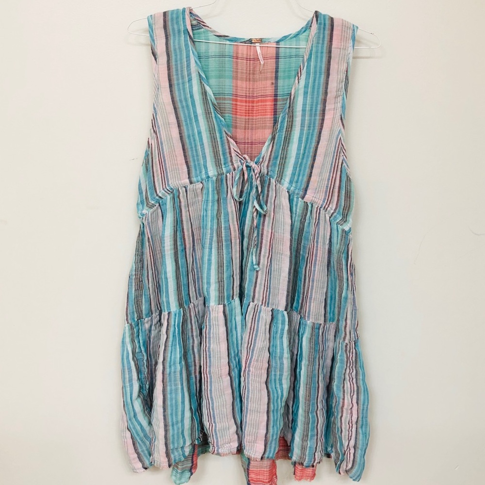 Free People Striped Sleeveless Top